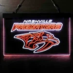 Nashville Predators Neon Sign Saber Toothed Cat 1