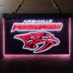 Nashville Predators Neon Sign Saber Toothed Cat 1