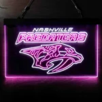 Nashville Predators Neon Sign Saber Toothed Cat 1