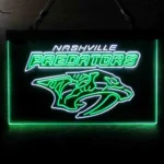 Nashville Predators Neon Sign Saber Toothed Cat 1