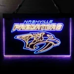 Nashville Predators Neon Sign Saber Toothed Cat 1