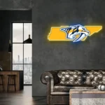 Nashville Predators Neon Sign Tennessee State Map 1