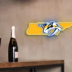 Nashville Predators Neon Sign Tennessee State Map 1
