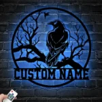 Nature Outdoors Metal Sign Artistic Raven 1