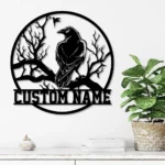 Nature Outdoors Metal Sign Artistic Raven 1