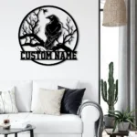 Nature Outdoors Metal Sign Artistic Raven 1