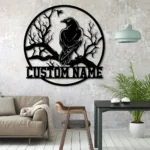 Nature Outdoors Metal Sign Artistic Raven 1