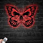 Nature Outdoors Metal Sign Butterfly Skull 1