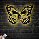 Nature Outdoors Metal Sign Butterfly Skull 1