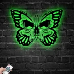 Nature Outdoors Metal Sign Butterfly Skull 1