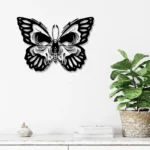 Nature Outdoors Metal Sign Butterfly Skull 1