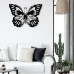Nature Outdoors Metal Sign Butterfly Skull 1