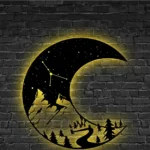Nature Outdoors Metal Sign Crescent Moon 1