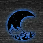 Nature Outdoors Metal Sign Crescent Moon 1