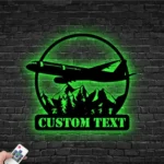 Nature Outdoors Metal Sign Custom Airplane Mountain 1