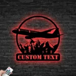 Nature Outdoors Metal Sign Custom Airplane Mountain 1