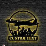 Nature Outdoors Metal Sign Custom Airplane Mountain 1