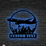 Nature Outdoors Metal Sign Custom Airplane Mountain 1