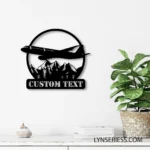 Nature Outdoors Metal Sign Custom Airplane Mountain 1