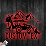 Nature Outdoors Metal Sign Custom Backhoe Loader Truck 1