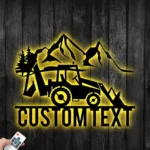 Nature Outdoors Metal Sign Custom Backhoe Loader Truck 1