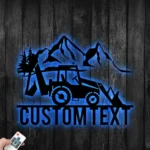 Nature Outdoors Metal Sign Custom Backhoe Loader Truck 1