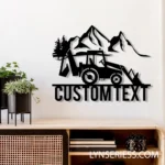Nature Outdoors Metal Sign Custom Backhoe Loader Truck 1