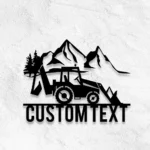 Nature Outdoors Metal Sign Custom Backhoe Loader Truck 1