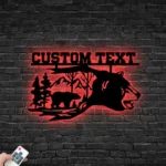 Nature Outdoors Metal Sign Custom Bear Forest 1