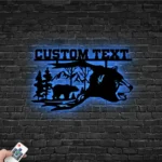 Nature Outdoors Metal Sign Custom Bear Forest 1