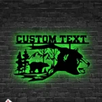 Nature Outdoors Metal Sign Custom Bear Forest 1