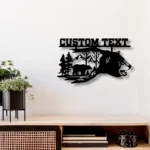 Nature Outdoors Metal Sign Custom Bear Forest 1