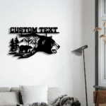 Nature Outdoors Metal Sign Custom Bear Forest 1