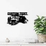 Nature Outdoors Metal Sign Custom Bear Forest 1