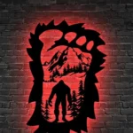 Nature Outdoors Metal Sign Custom Big Foot 1