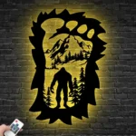 Nature Outdoors Metal Sign Custom Big Foot 1