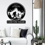 Nature Outdoors Metal Sign Custom Bigfoot Ailen Ufo 1
