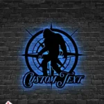 Nature Outdoors Metal Sign Custom Bigfoot With Compass 1