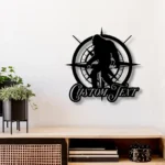 Nature Outdoors Metal Sign Custom Bigfoot With Compass 1