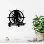 Nature Outdoors Metal Sign Custom Bigfoot With Compass 1