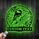 Nature Outdoors Metal Sign Custom Black Capped Bird 1