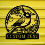 Nature Outdoors Metal Sign Custom Blue Jay Bird 1