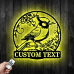 Nature Outdoors Metal Sign Custom Blue Jay Bird 1