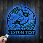 Nature Outdoors Metal Sign Custom Blue Jay Bird 1