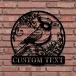 Nature Outdoors Metal Sign Custom Blue Jay Bird 1