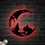 Nature Outdoors Metal Sign Custom Camping On The Moon 1