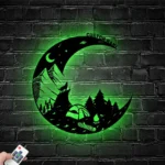 Nature Outdoors Metal Sign Custom Camping On The Moon 1