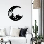 Nature Outdoors Metal Sign Custom Camping On The Moon 1