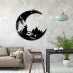 Nature Outdoors Metal Sign Custom Camping On The Moon 1