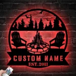 Nature Outdoors Metal Sign Custom Campsite Forest 1